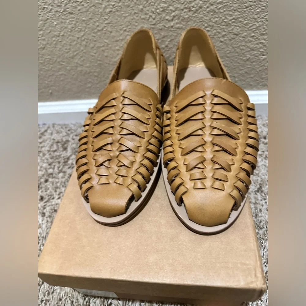 Nisolo Brown Woven Leather Men’s Sandals